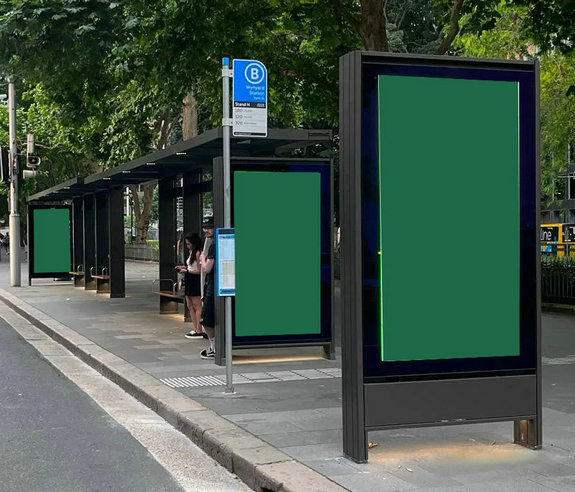 Customized intelligent aluminum profile bus station bus shelter billboard light box bus station